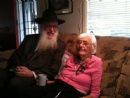 Rabbi Hecht visiting Harriet Luger on her 97th birthday